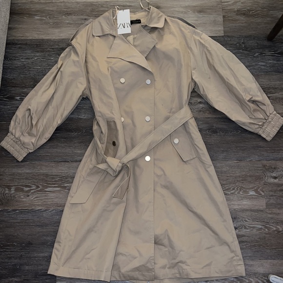 Zara Camel Trench Coat - Picture 2 of 3